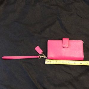 Hot Pink Coach Tech Wristlet